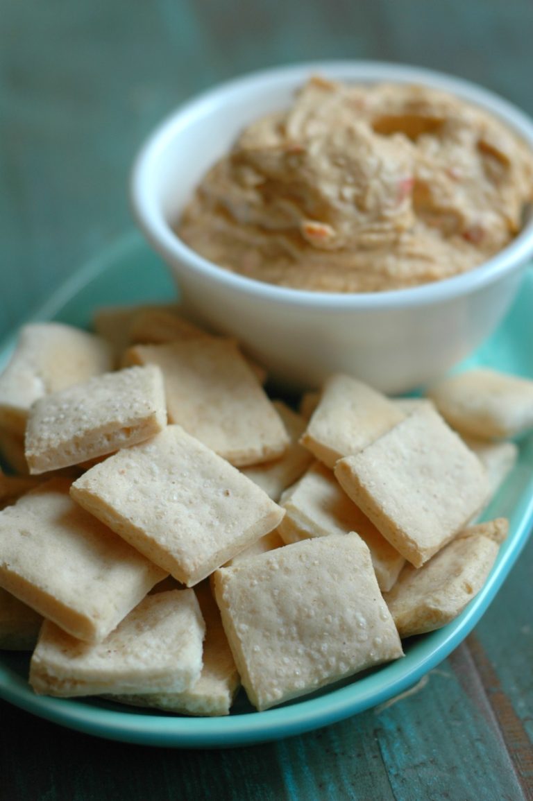 Simple Gluten Free Crackers 5 Ingredient Blender Batter & Easy to