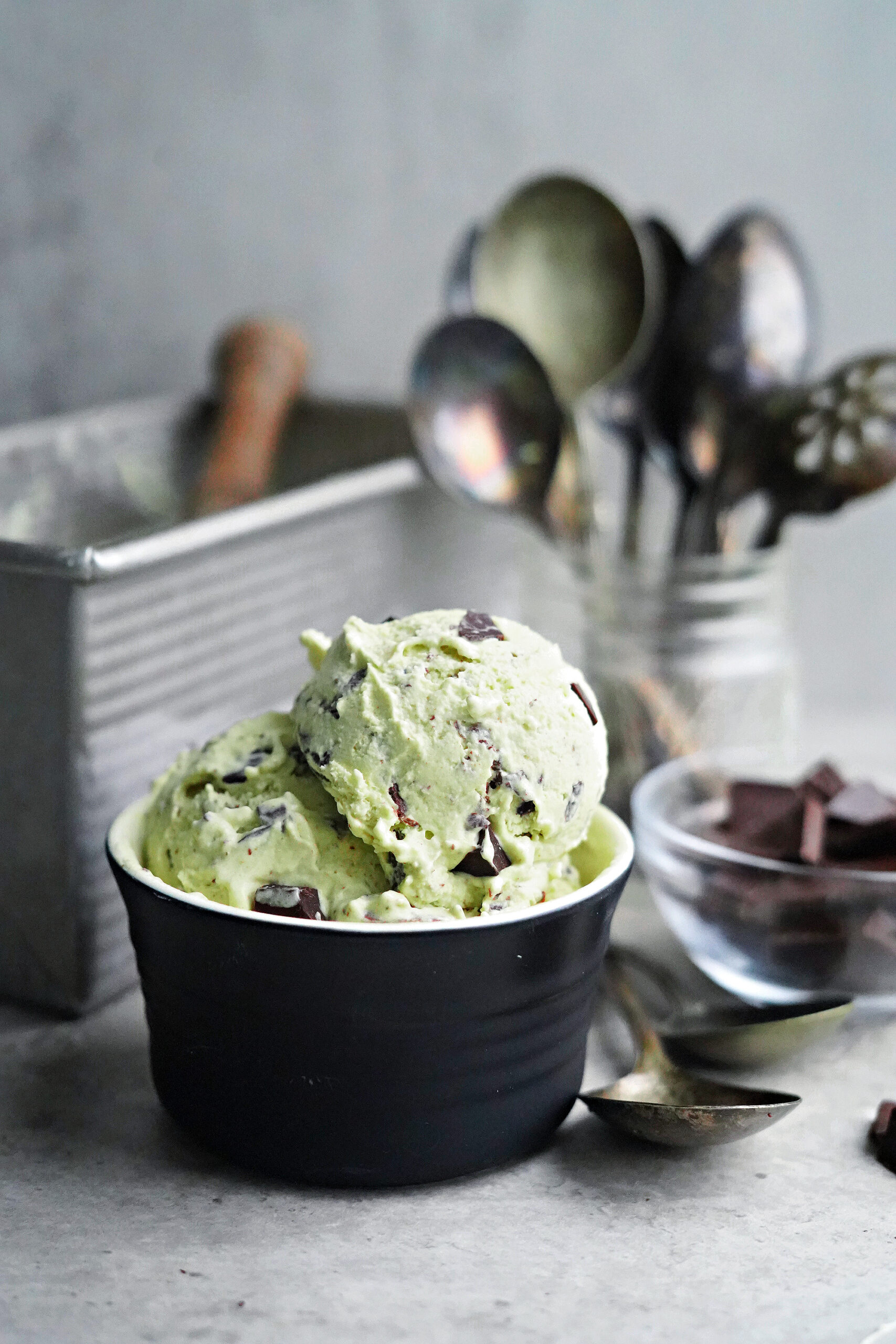 Homemade Mint Chocolate Chip Ice Cream
