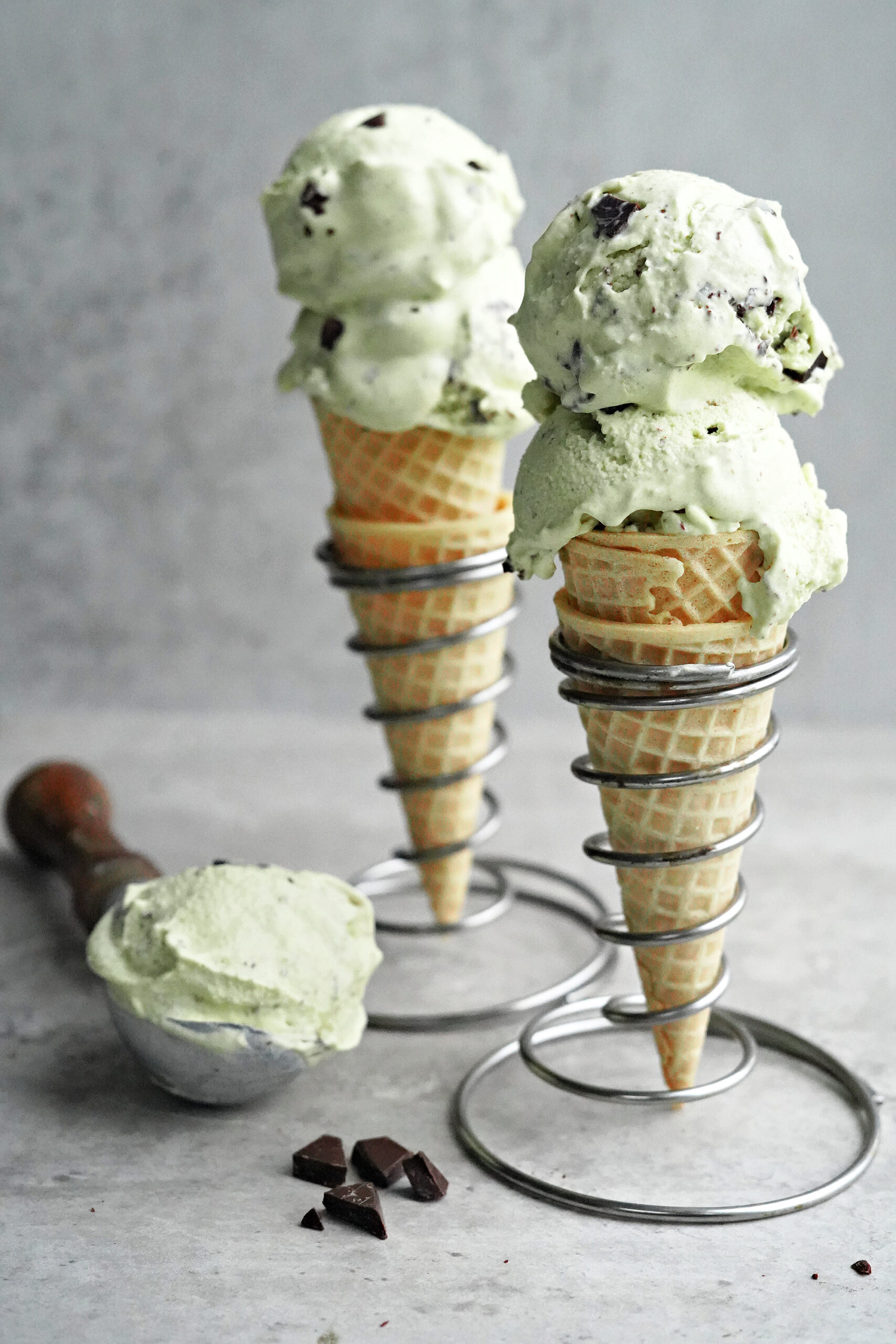 Homemade Mint Chocolate Chip Ice Cream