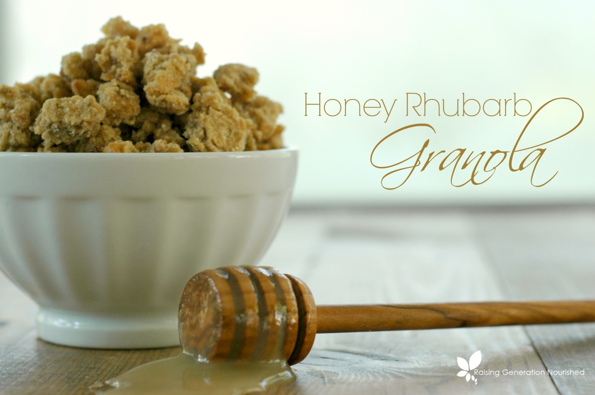 Honey Rhubarb Granola :: Gluten, Egg, & Refined Sugar Free