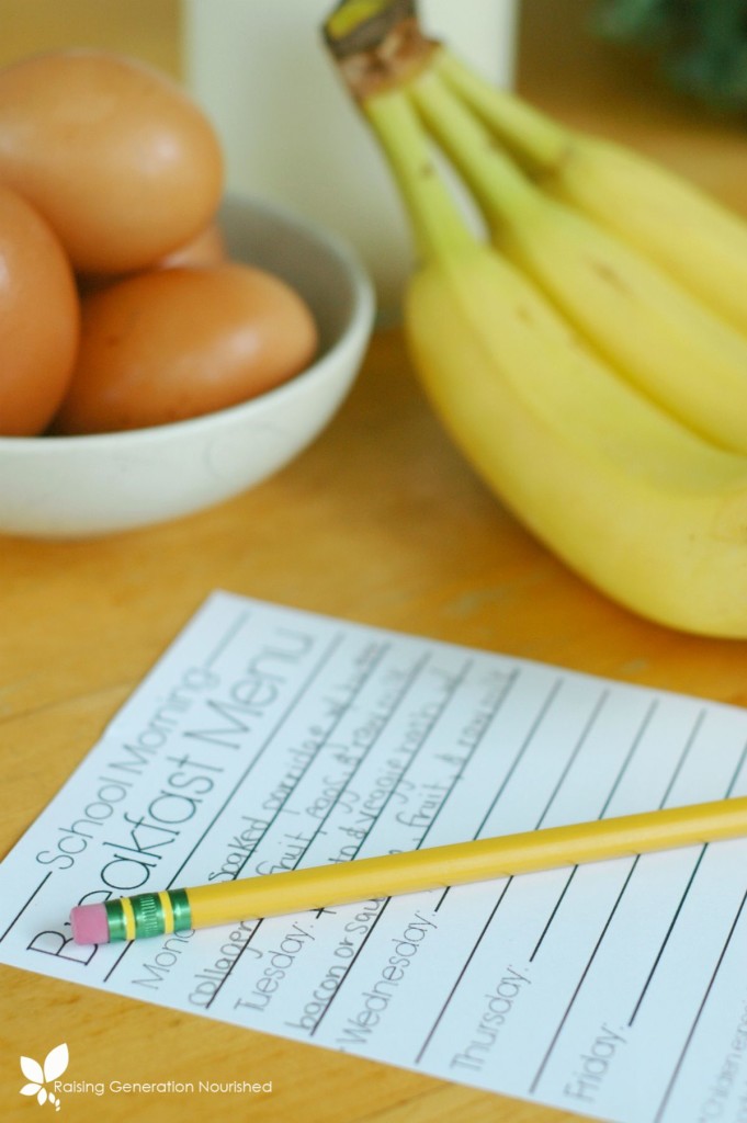 Our School Morning Breakfast Menu & A *FREE* Printable Menu For YOU!