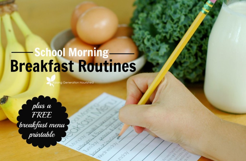 Our School Morning Breakfast Menu & A *FREE* Printable Menu For YOU!