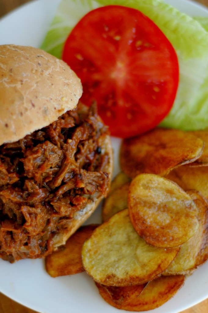 7 Minute BBQ Shredded Beef Made From Leftover Beef Roast