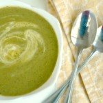 Roasted Asparagus & Garlic Stinging Nettle Soup :: Enjoy the freshest tastes of spring with roasted garlic and asparagus soup filled with nourishing, mineral rich stinging nettles!