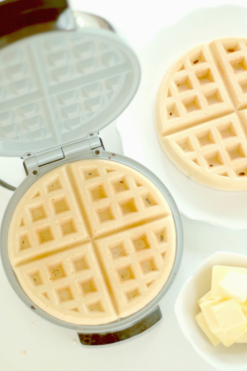 Gluten Free Waffles :: Plus! Non Toxic Waffle Iron Solutions, Real Food Waffle Topping Ideas, & How to Batch Cook Waffles for the Freezer!