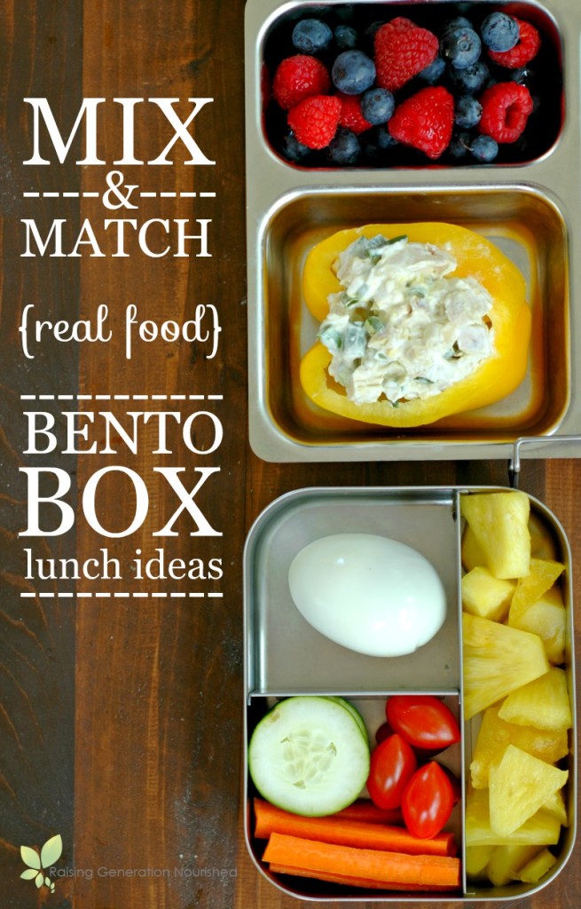 Mix & Match Real Food Packable Bento Box Lunch Ideas :: PLUS! A free mix & match printable for you!