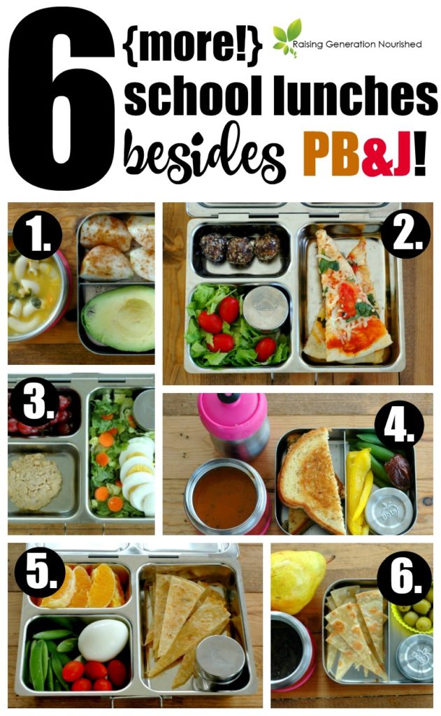 6 {More!} School Lunches Besides Peanut Butter & Jelly!