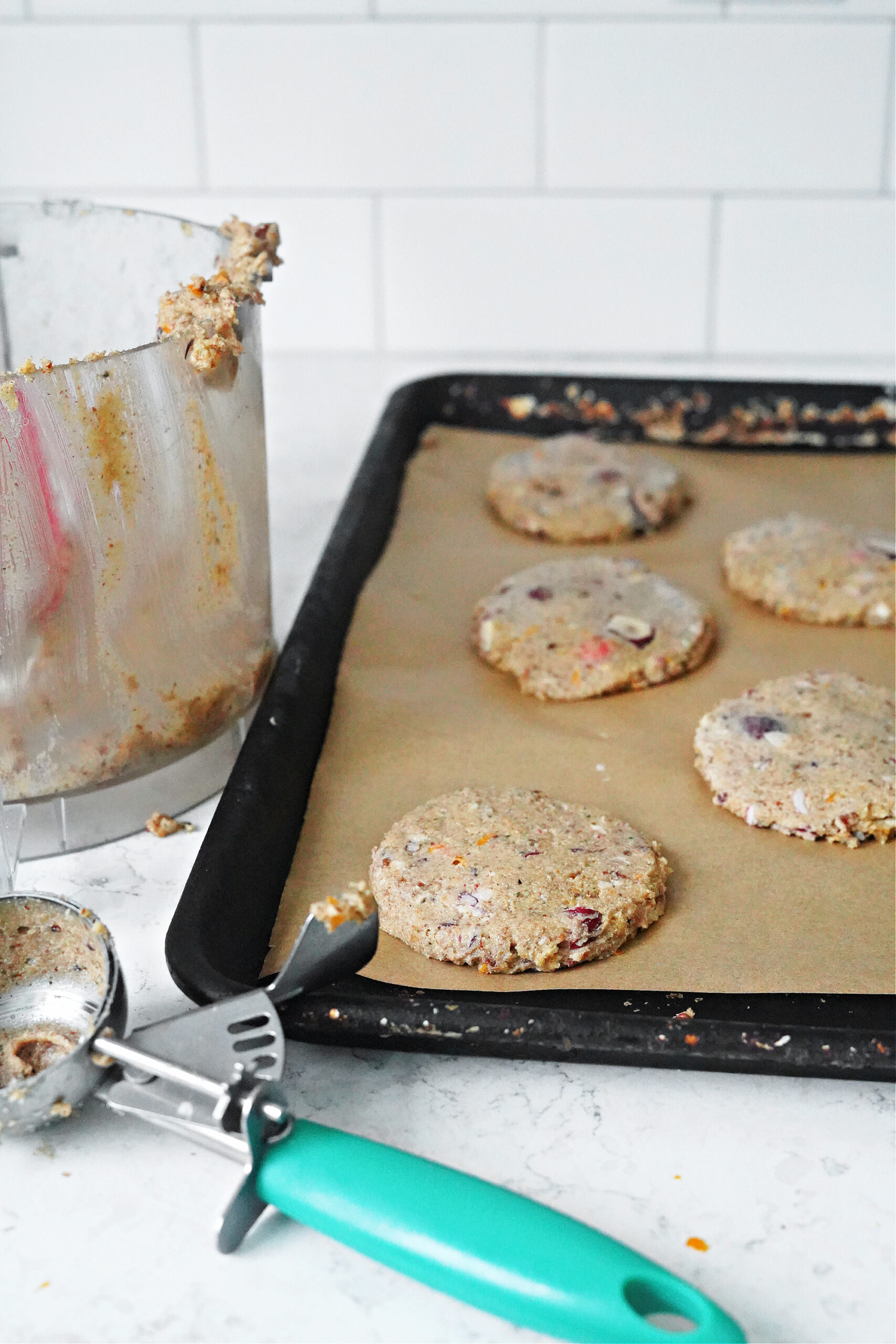 Blender Batter Date Sweetened Cranberry Breakfast Cookies