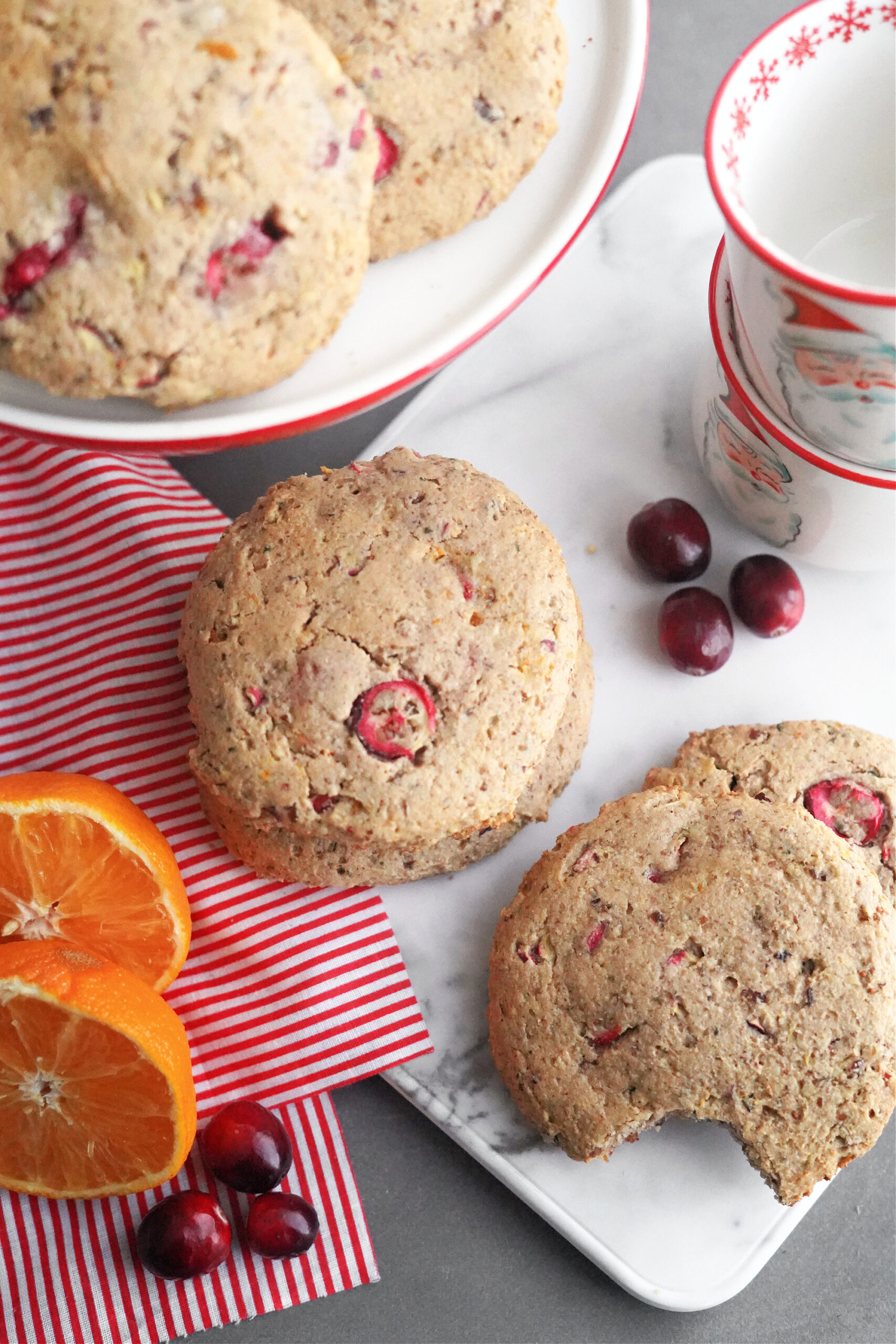 Blender Batter Date Sweetened Cranberry Breakfast Cookies