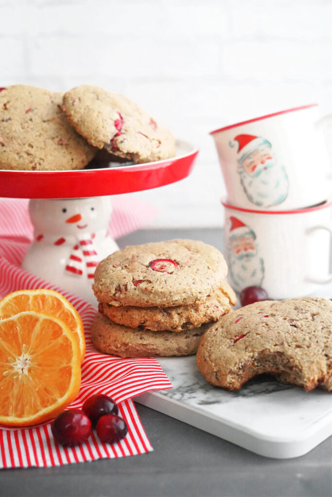 Blender Batter Date Sweetened Cranberry Breakfast Cookies