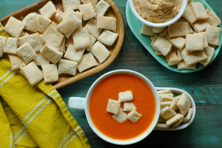 Simple Gluten Free Crackers 5 Ingredient Blender Batter & Easy to Roll Out! Raising