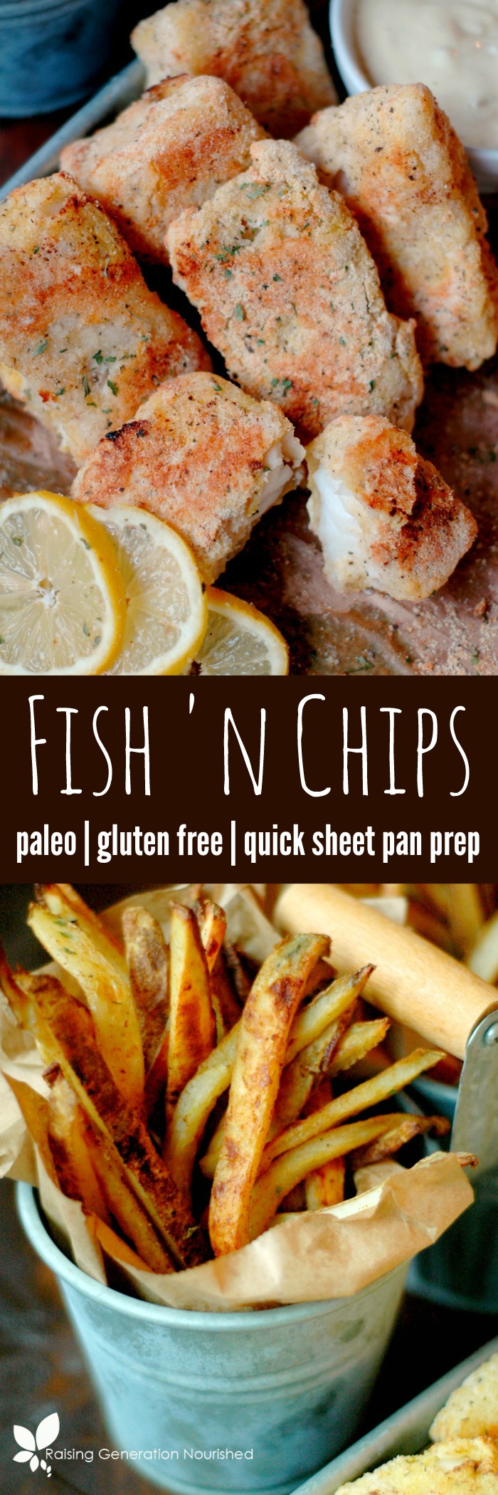 Paleo Fish 'N Chips :: Quick Sheet Pan Prep!