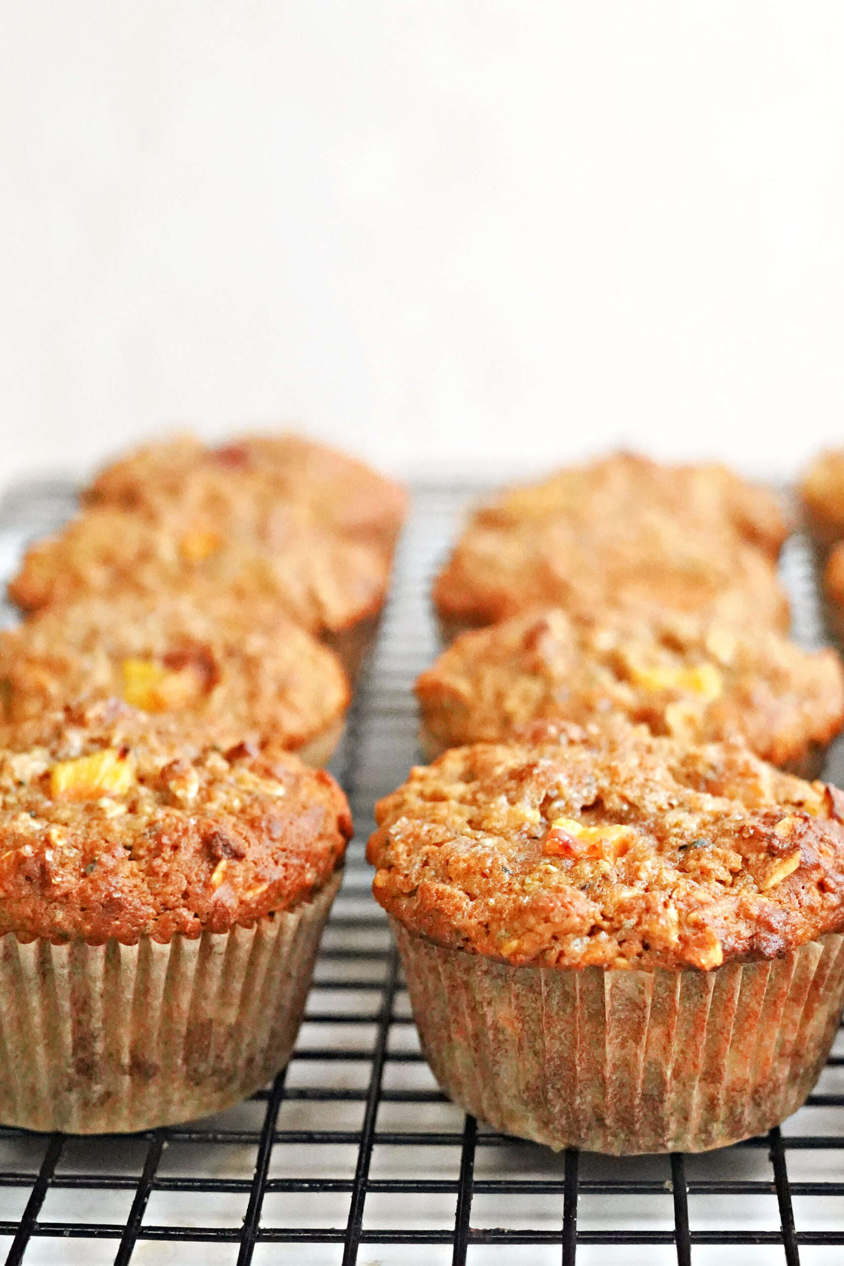 Peaches and Cream Oatmeal Muffins