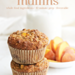 Peaches and Cream Oatmeal Muffins