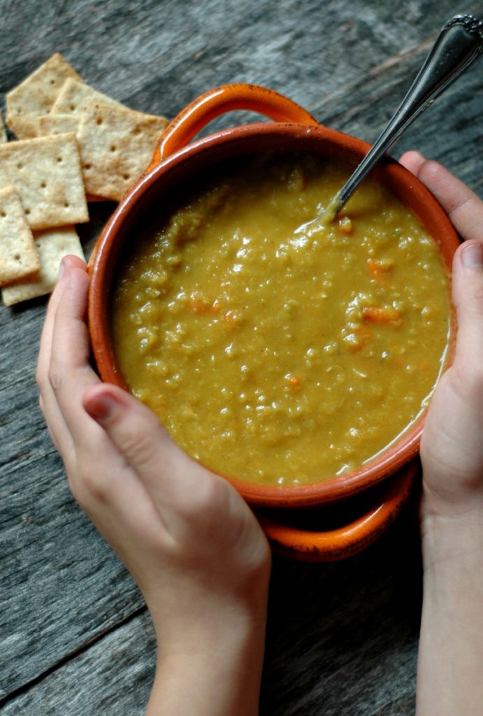 Healthy Instant Pot Split Pea Soup :: Stovetop Directions Included Too!