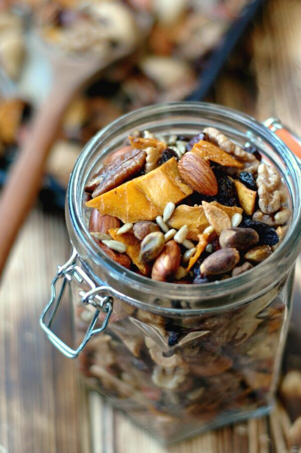 Healthy Salty and Sweet Trail Mix :: No added sugar! - Raising ...