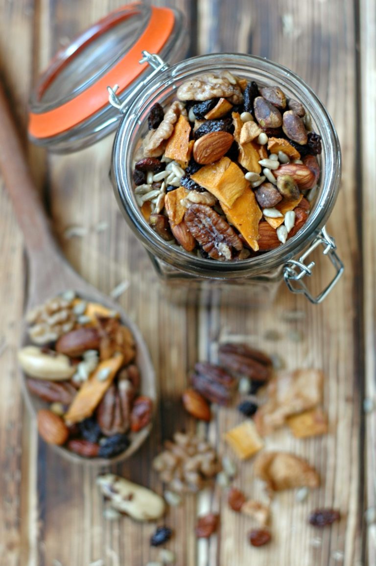 Healthy Salty and Sweet Trail Mix :: No added sugar! - Raising ...
