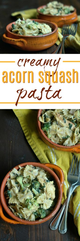 Creamy Dairy Free Acorn Squash Pasta (with gluten free pasta recommendations!)