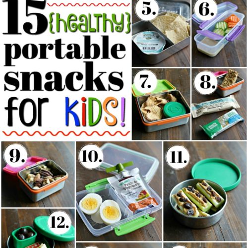15 Portable Healthy Snacks For Kids :: FREE Snack Chart PDF Included!