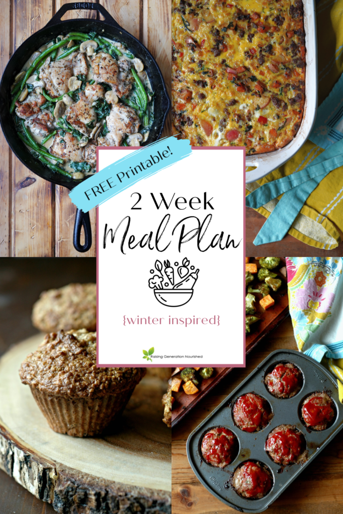 Nourishing 2 Week Meal Plan {Winter Inspired Part 1}