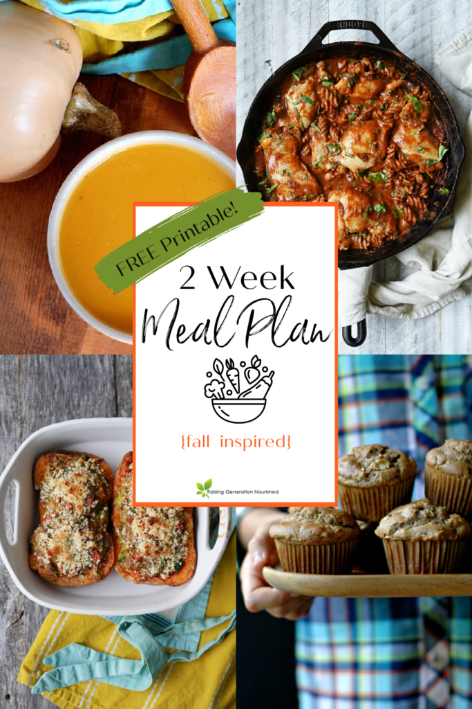 Nourishing 2 Week Meal Plan {Fall Inspired Part 1}