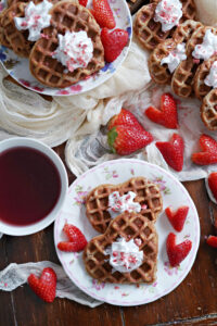 Strawberry Valentine's Day Waffles :: Gluten & Dairy Free and Naturally Flavored!