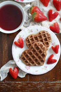 Strawberry Valentine's Day Waffles :: Gluten & Dairy Free and Naturally Flavored!