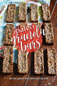 Easy Paleo Granola Bars :: Oat Free, Gluten Free, Dairy Free