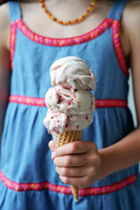 Strawberry Banana Ice Cream :: Dairy Free & Fruit Sweetened - No Added Sugar!