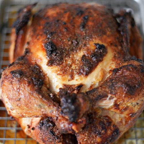 Mayo Roasted Chicken :: The most flavorful & tender roasted chicken - EVER!