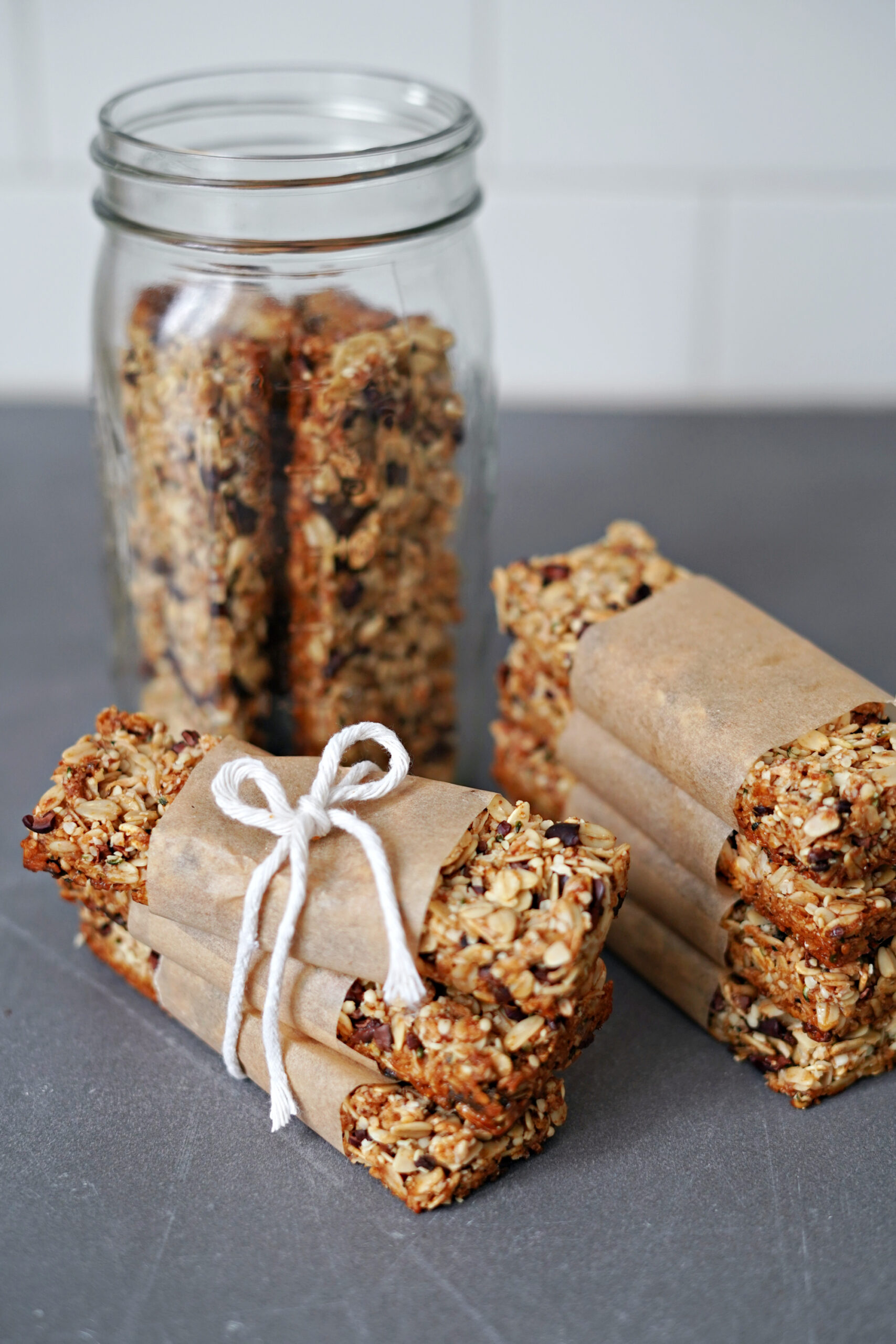 Healthy Cocoa Nib Granola Bars :: Fast prep, nutrient packed, and