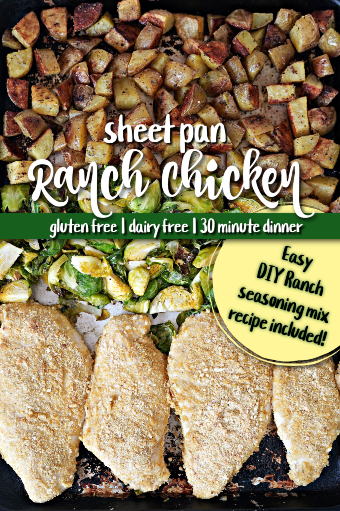 Sheet Pan Ranch Chicken & Veggies :: Gluten & Dairy Free, PLUS a DIY Ranch Seasoning Mix!