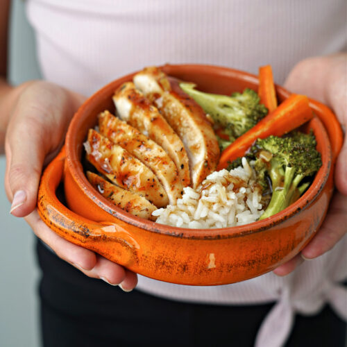 Sheet Pan Honey Garlic Chicken Bowls