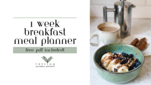 The Breakfast Meal Planner from Raising Generation Nourished