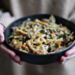 One Skillet Creamy Sausage & Pepper Pasta