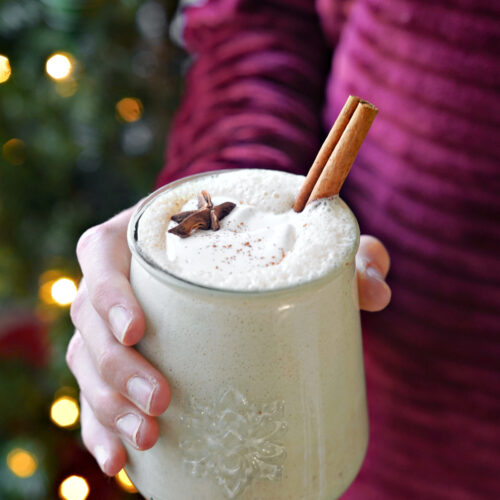 Simple & Quick Eggnog :: Dairy Free Option & Date Sweetened or with Natural Sweeteners!