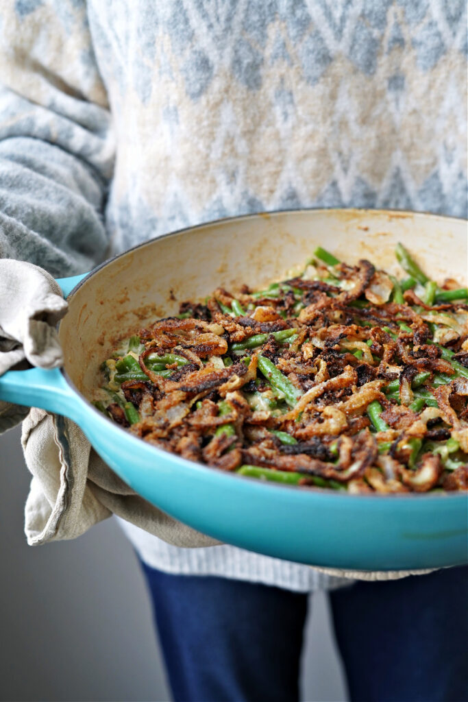Easy Green Bean Casserole with Crunchy Fried Onions