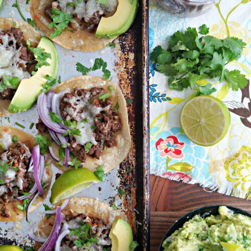 Sheet Pan Tostadas :: With Allergen Options & Tips For Veggie Loading the Filling