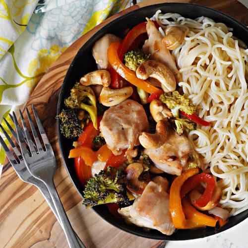 Sheet Pan Cashew Chicken Dinner