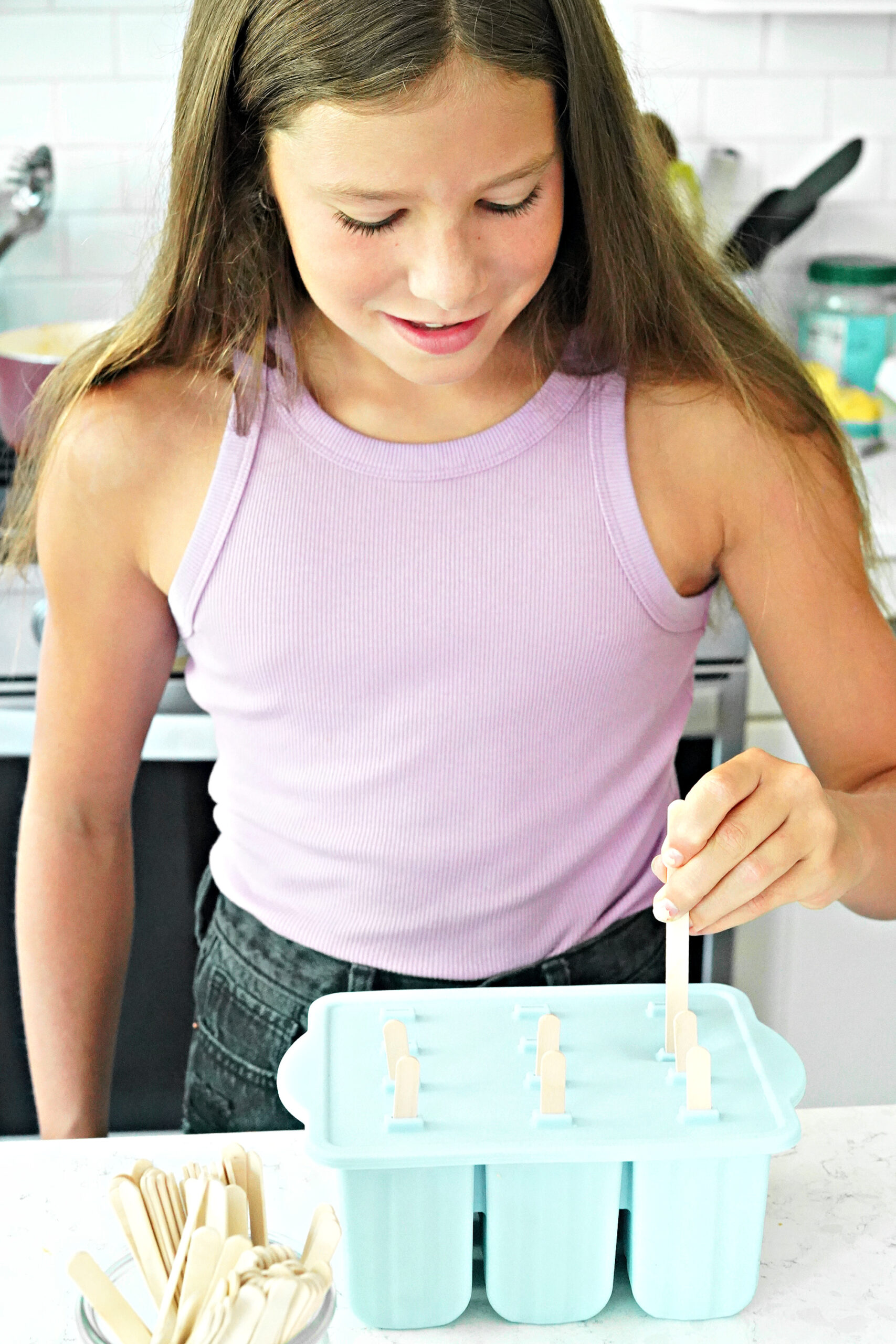 The *BEST* Real Food Lime Green Popsicles!