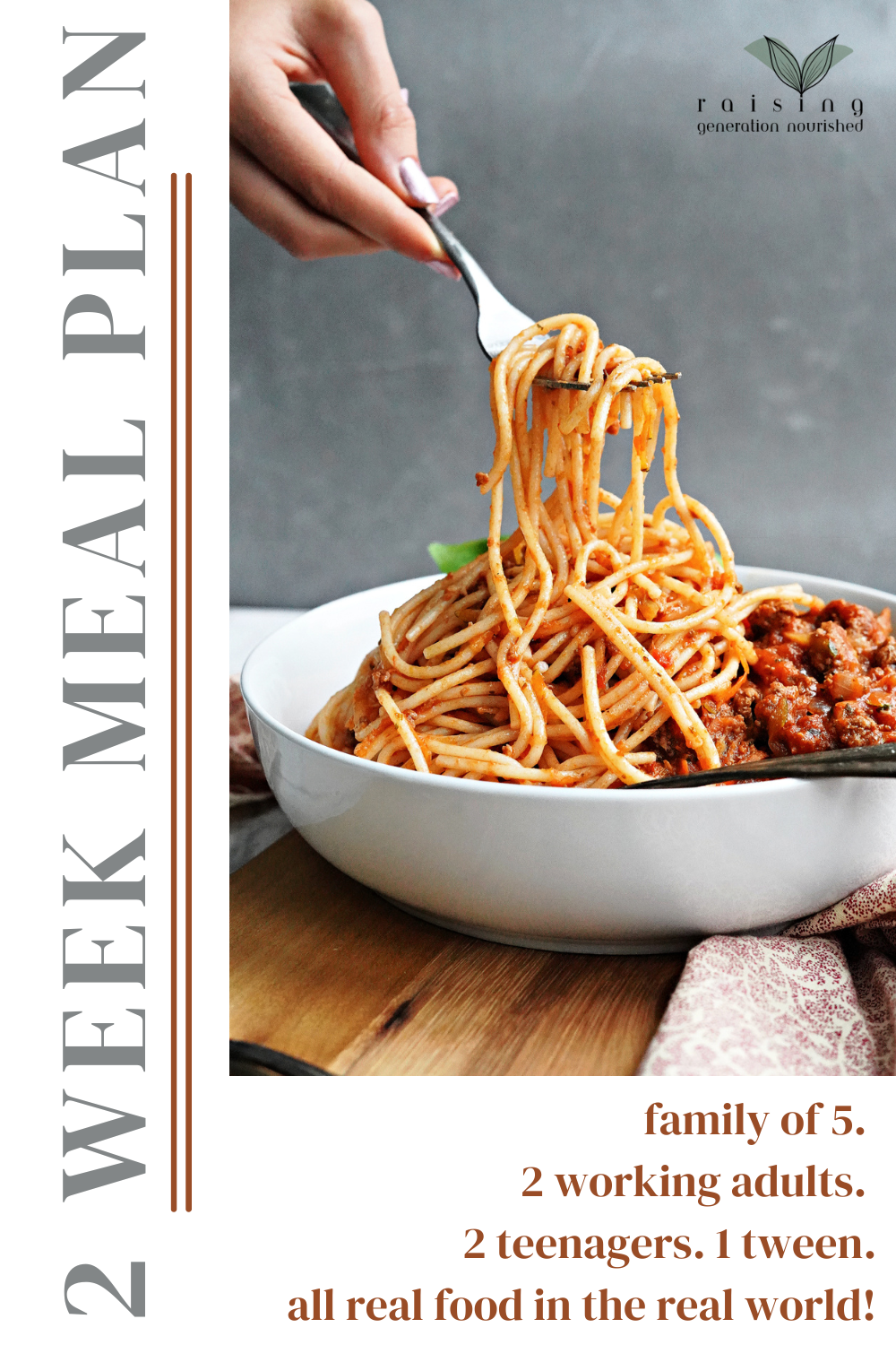 2 Week Meal Plan :: Family of 5 Fall Edition