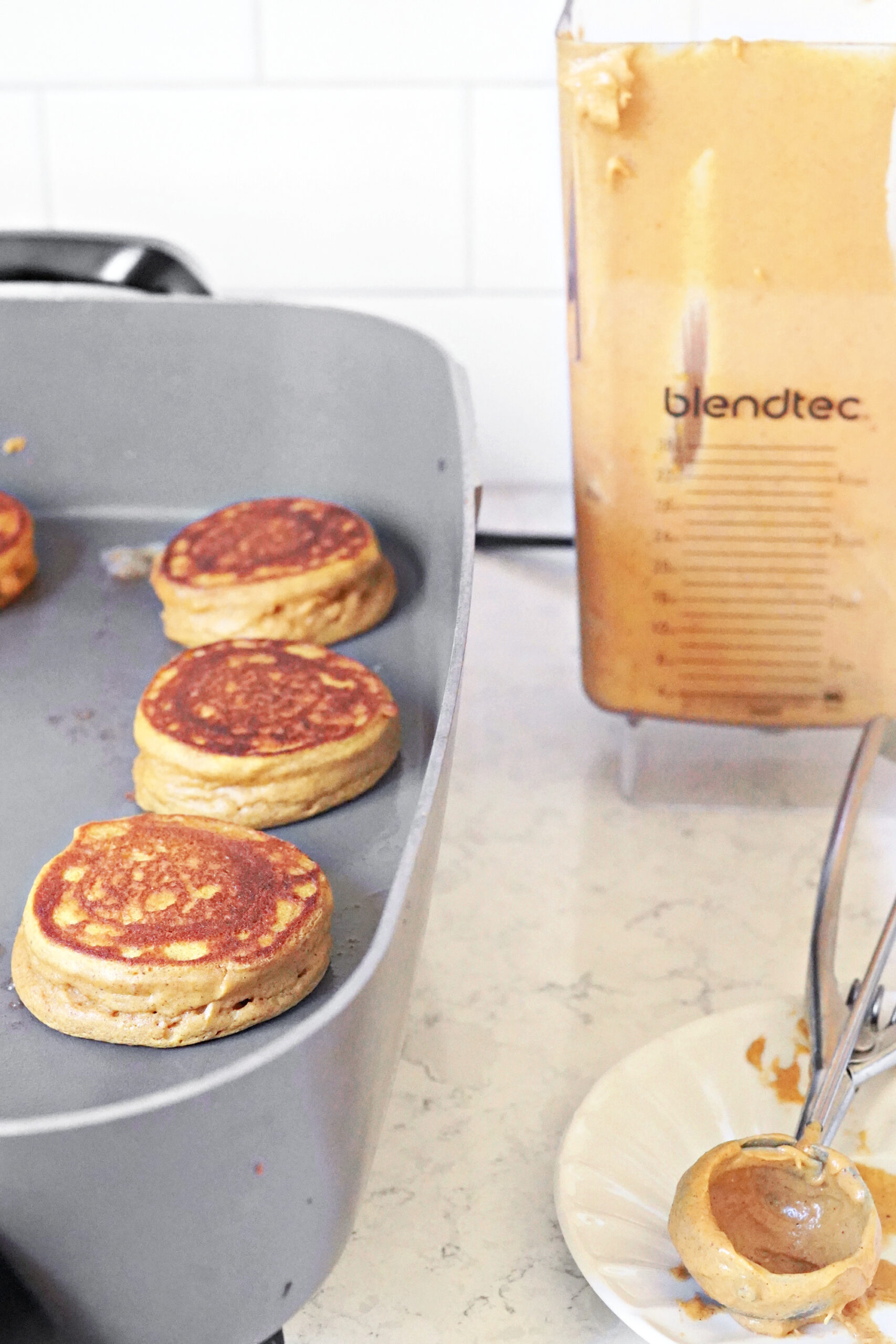 Super Fluffy Blender Batter Pumpkin Pancakes