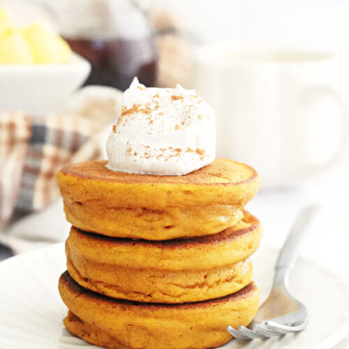 Super Fluffy Blender Batter Pumpkin Pancakes