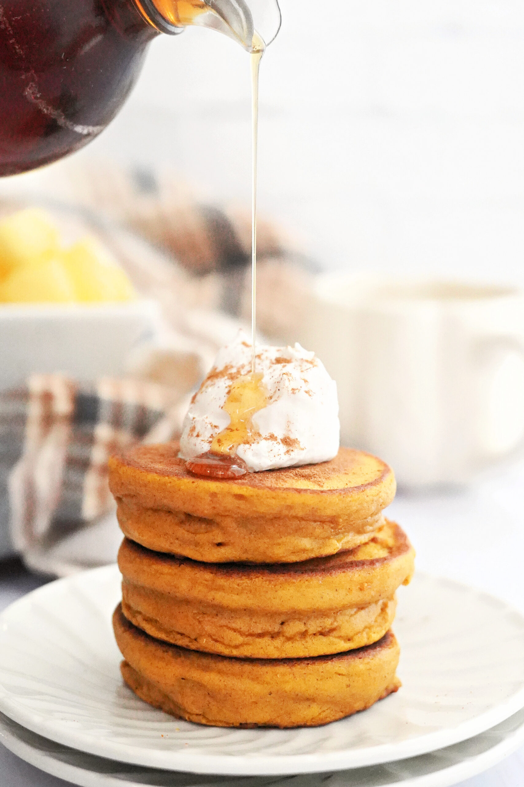 Super Fluffy Blender Batter Pumpkin Pancakes