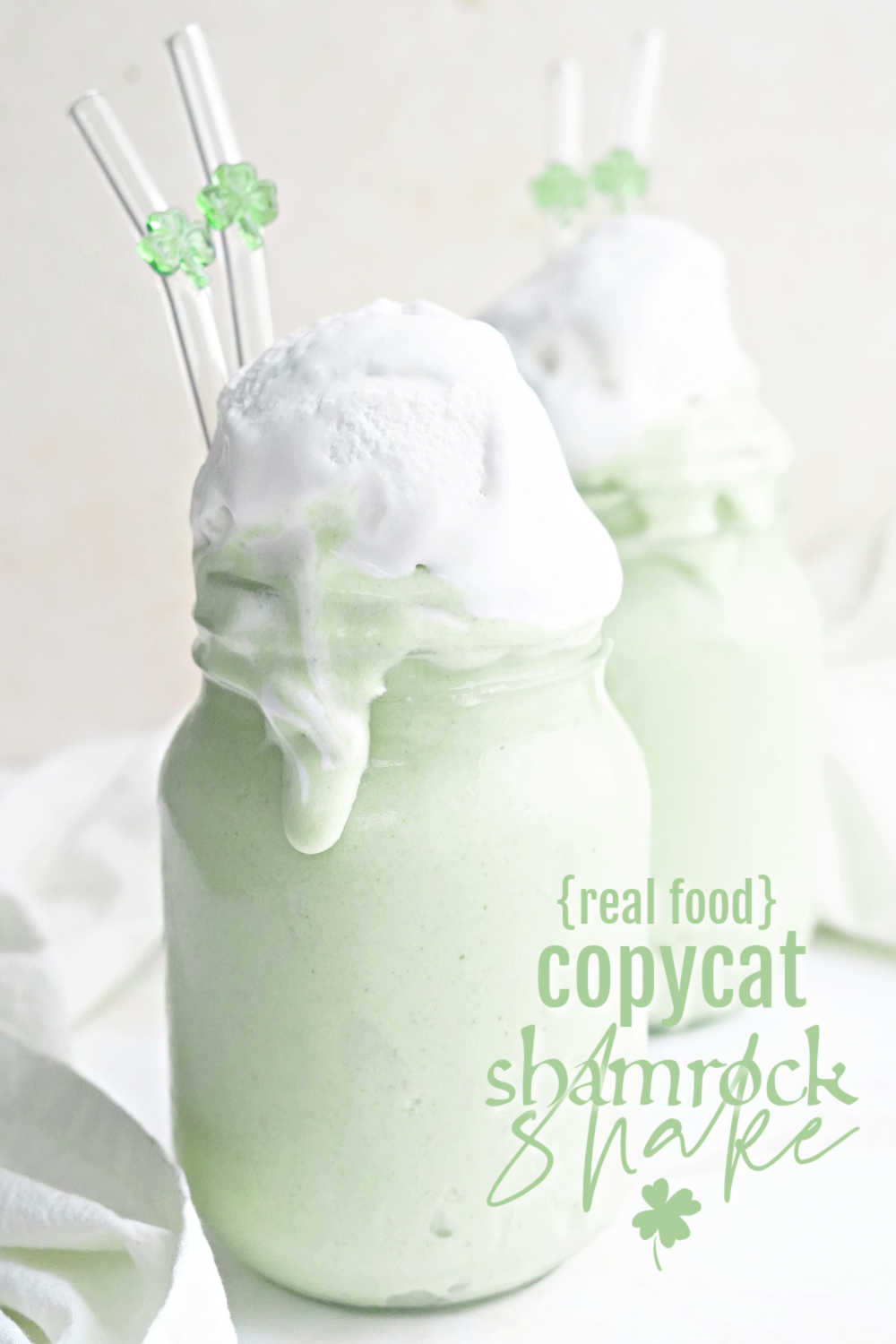 Copycat Shamrock Shake {Using Real Food Ingredients!}