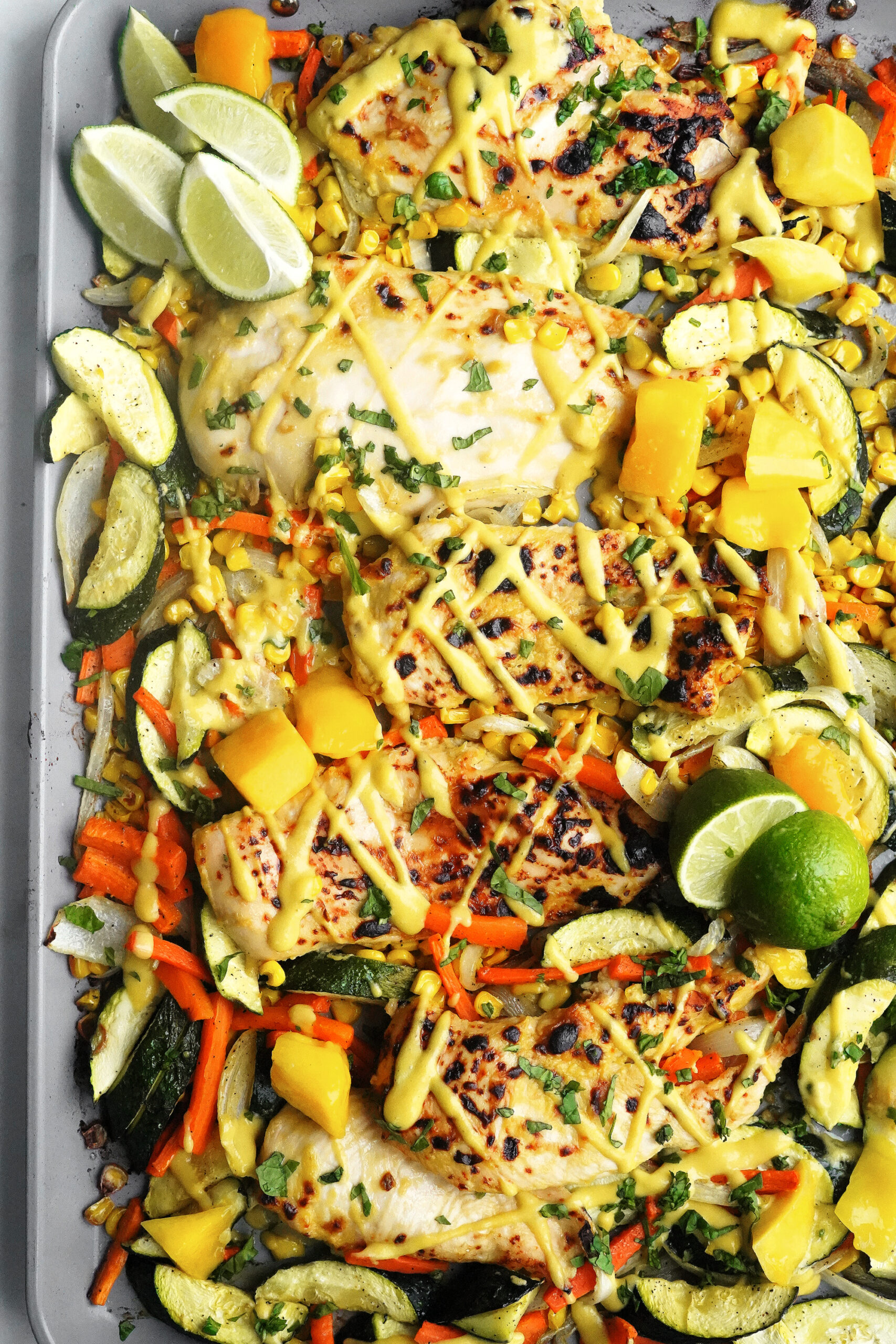 30 Minute Sheet Pan Mango Chicken
