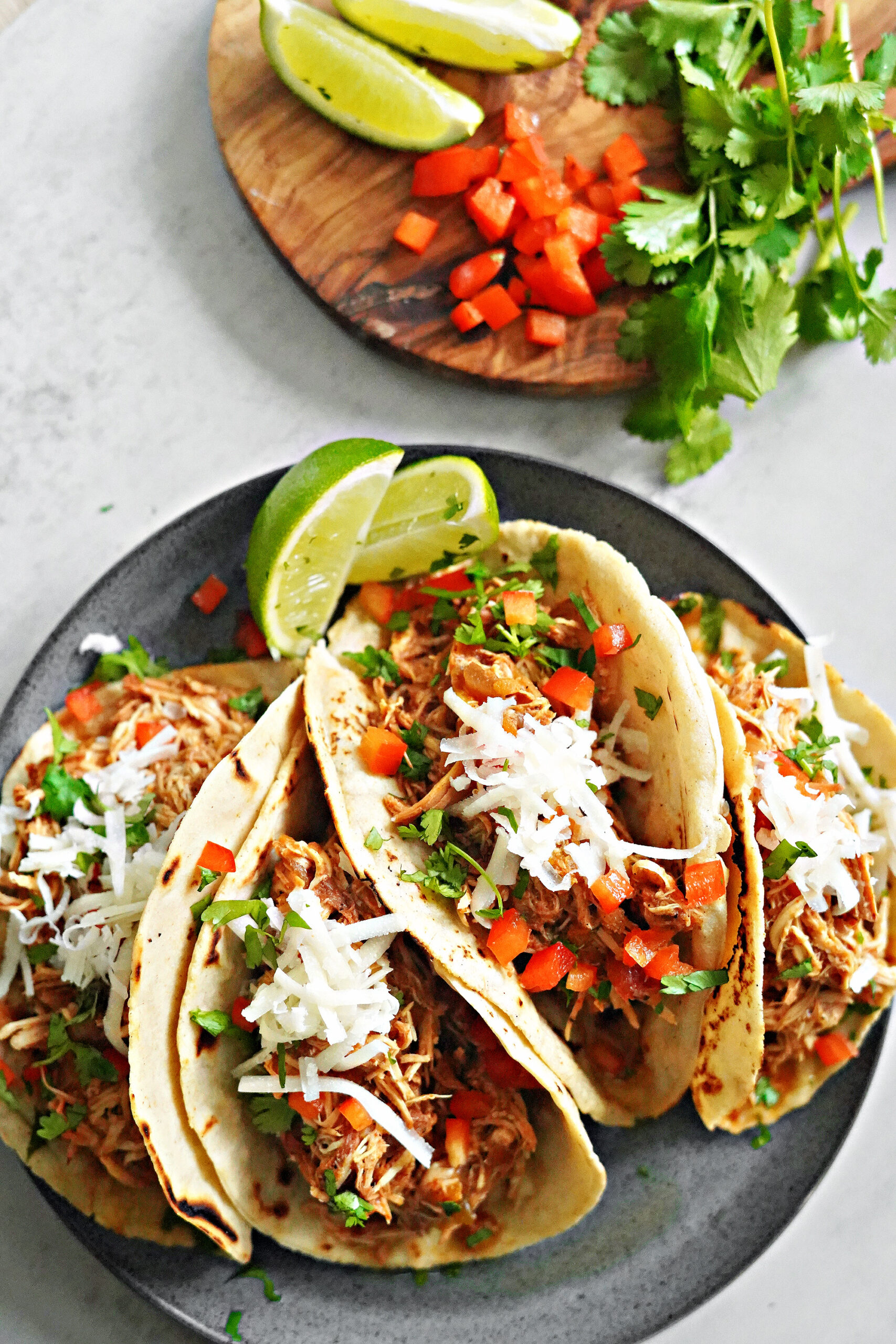 Fiber & Protein Packed Slow Cooker Chicken Tacos