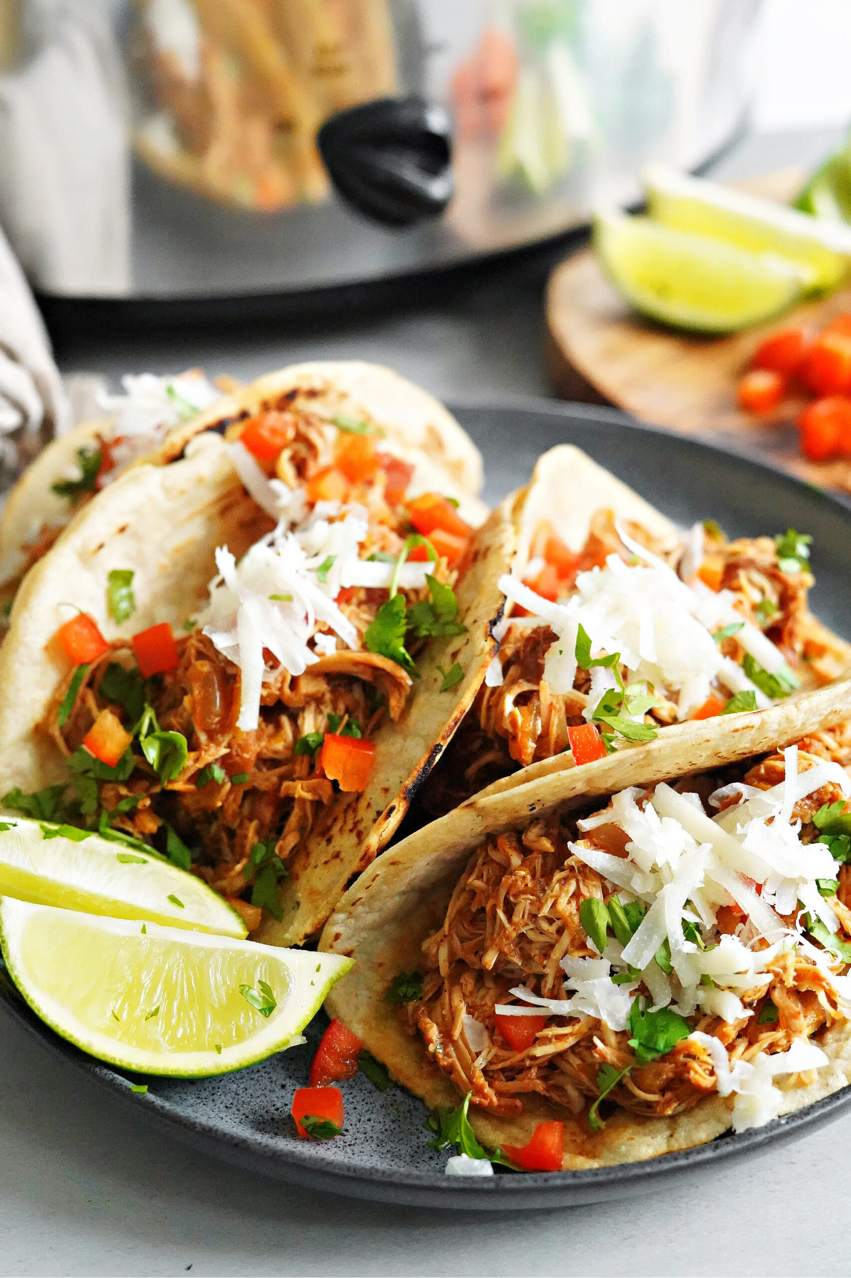Fiber & Protein Packed Slow Cooker Chicken Tacos