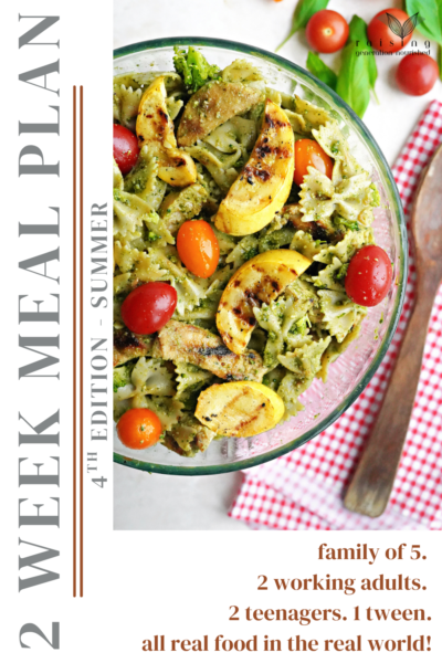 2 Week Meal Plan :: Family of 5 Summer Edition