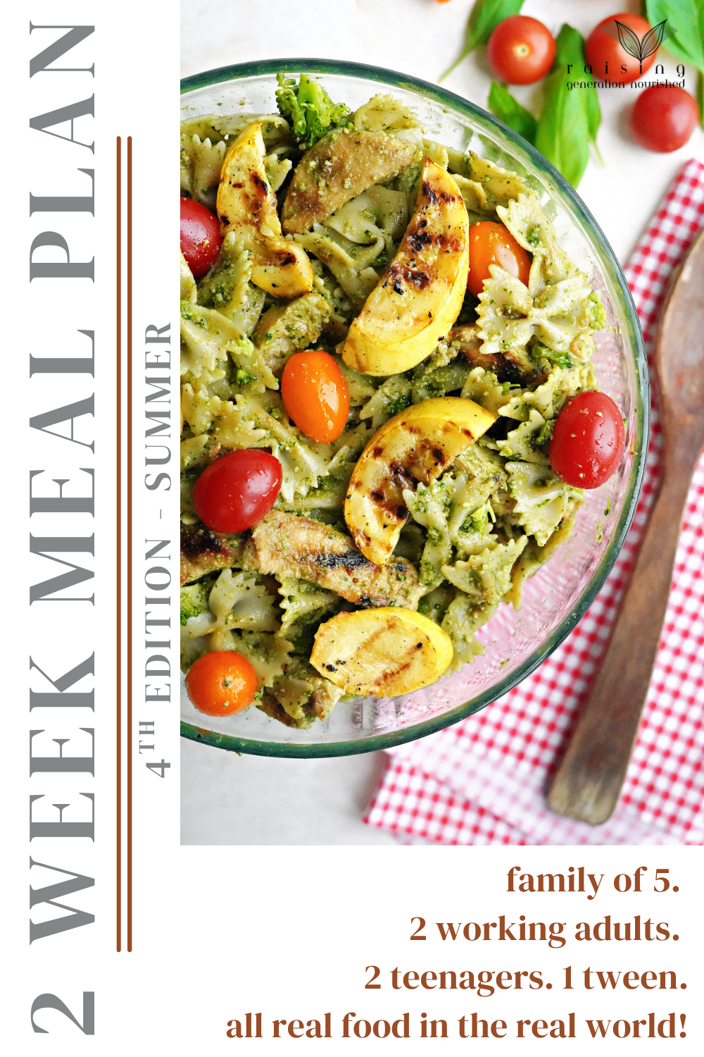 2 Week Meal Plan :: Family of 5 Summer Edition